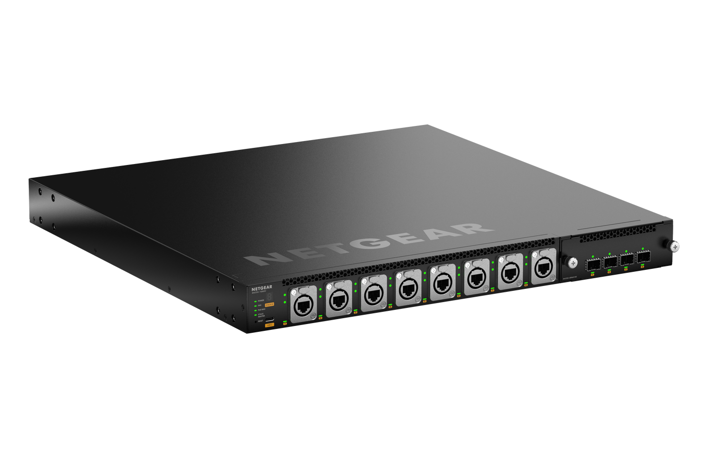 NETGEAR MSM4320 16x 2.5G PoE++ (530W base, up to 1,130W) incl. 8x Neutrik etherCON and 4xSFP28 25G Managed Switch