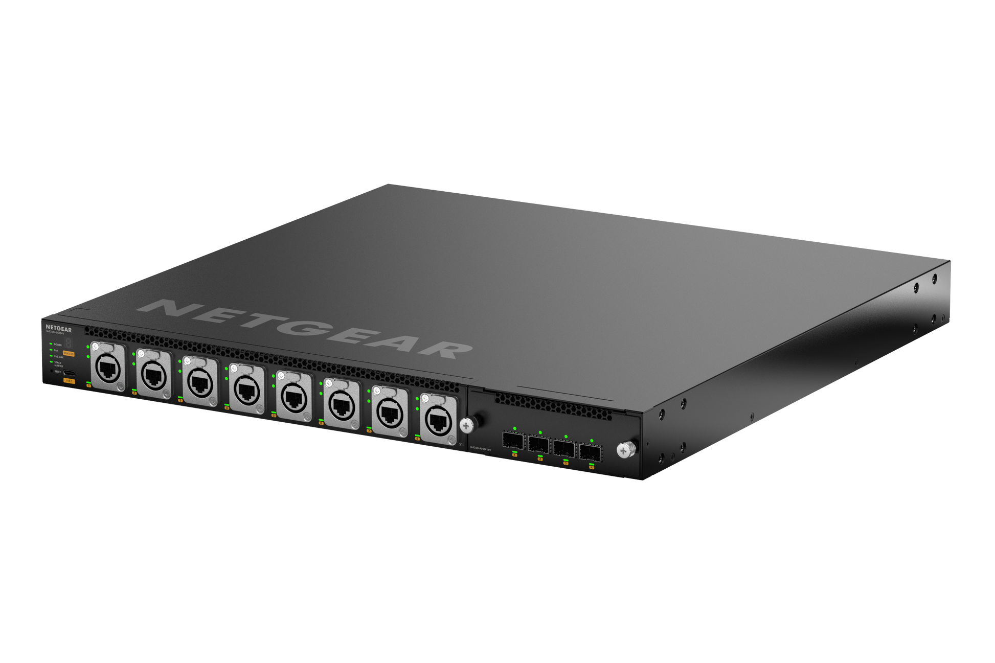 NETGEAR MSM4320 16x 2.5G PoE++ (530W base, up to 1,130W) incl. 8x Neutrik etherCON and 4xSFP28 25G Managed Switch