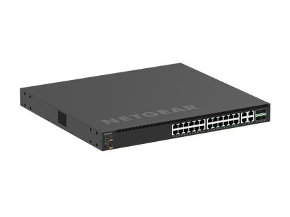 NETGEAR M4350-24M4X4V (MSM4332) 24x2.5G, 4x10G/Multi-gig PoE++ (522W base, up to 2,520W) and 4xSFP28 25G Fully Managed Switch
