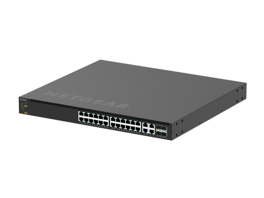 NETGEAR M4350-24M4X4V (MSM4332) 24x2.5G, 4x10G/Multi-gig PoE++ (522W base, up to 2,520W) and 4xSFP28 25G Fully Managed Switch TAA Compliant