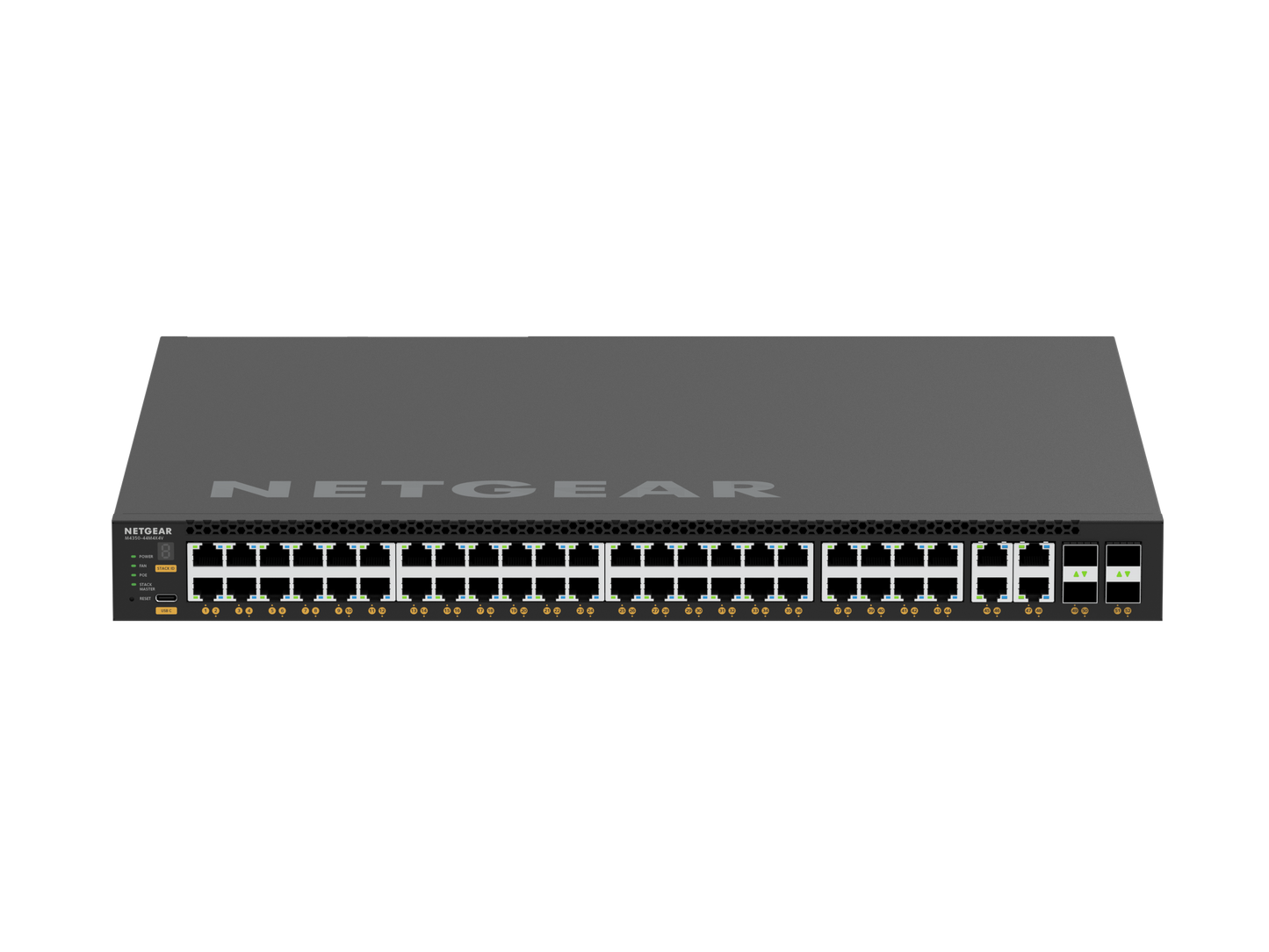 NETGEAR 44x2.5G, 4x10G/Multi-gig PoE++ (194W base, up to 3,314W) and 4xSFP28 25G (MSM4352) Managed Switch (TAA Compliant)