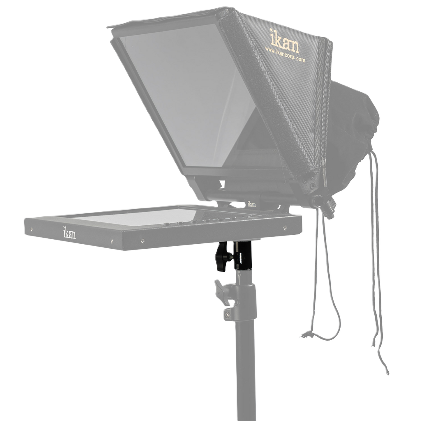 Video light with stand and ikan logo on a white background