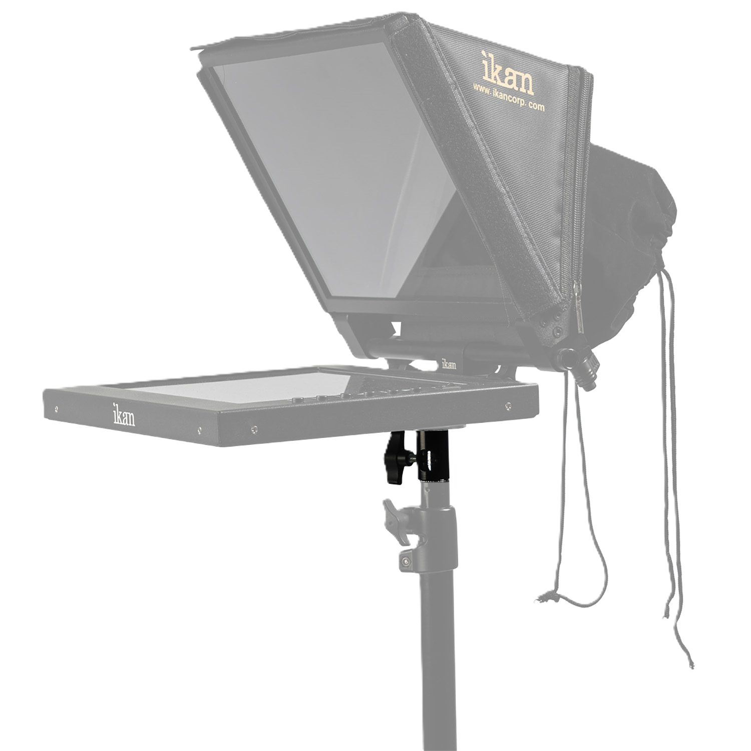 Video light with stand and ikan logo on a white background