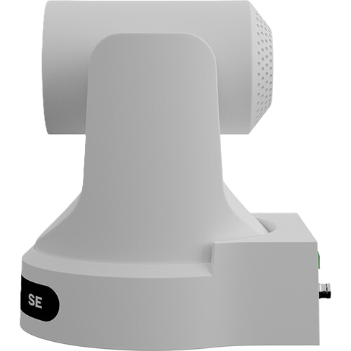 PTZOptics Move SE SDI/HDMI/USB/IP PTZ Camera with Optical Zoom Gray electronic device with a cylindrical top and base on a white background