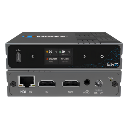 Kiloview N6 1080P60 HDMI Full NDI and NDI|HX encoder/decoder Ports Inputs Back Rear View