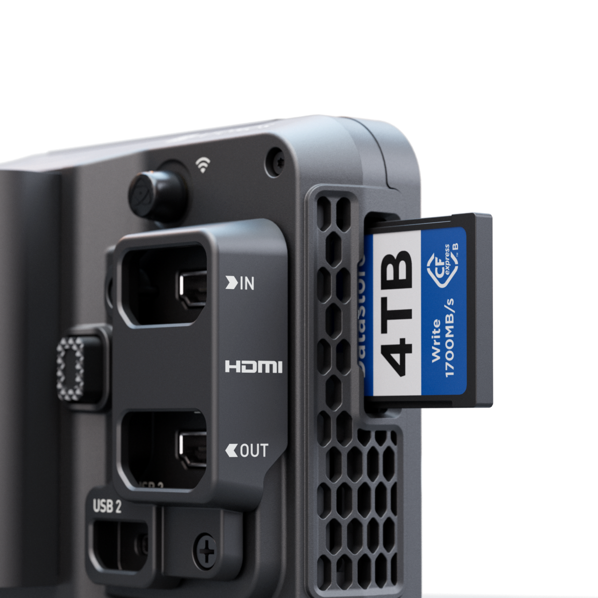 Atomos Ninja TX SD Card Slot Close Up