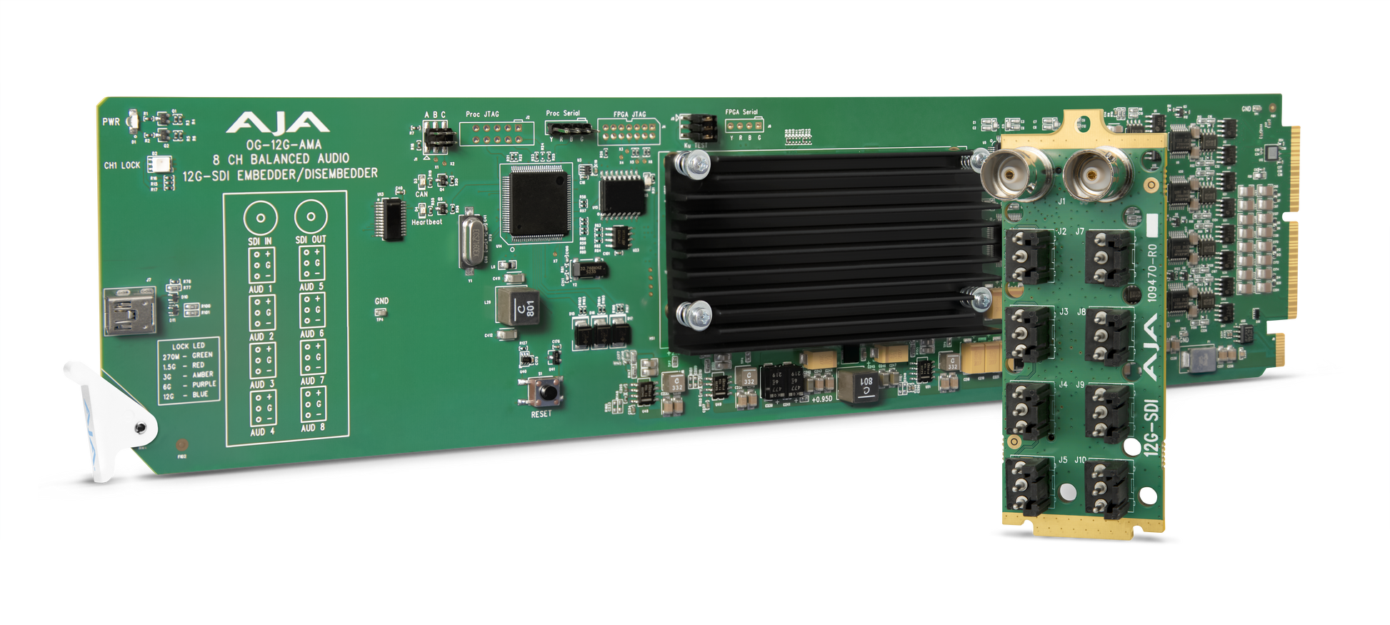 AJA openGear 12G-SDI Analog Audio Embedder/Disembedder