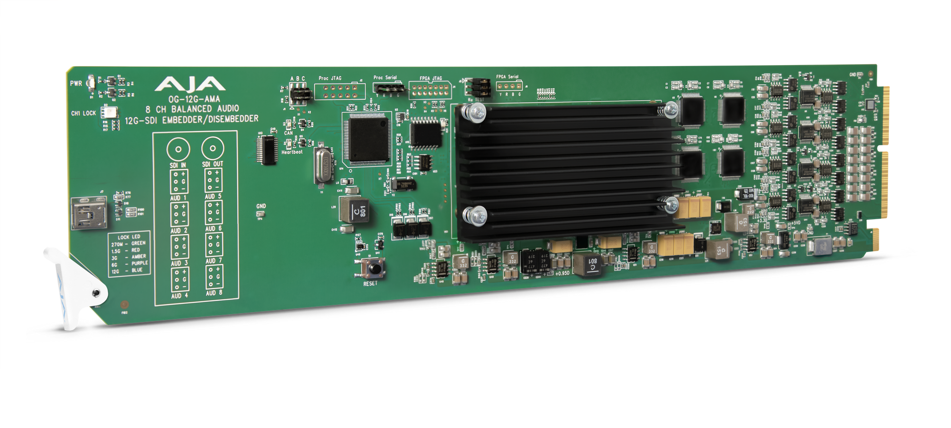 AJA openGear 12G-SDI Analog Audio Embedder/Disembedder Diagonal