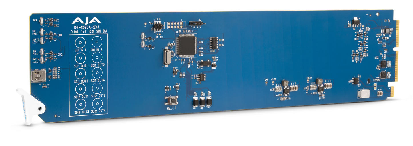 Dual 1x4 12G-SDI Distribution Amplifier