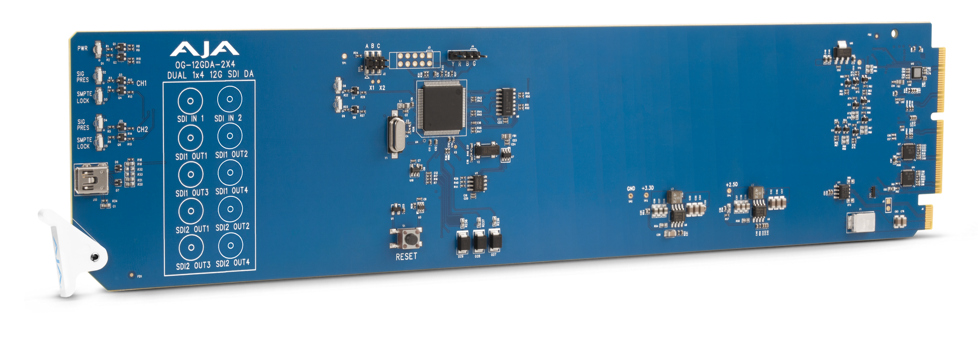 Dual 1x4 12G-SDI Distribution Amplifier