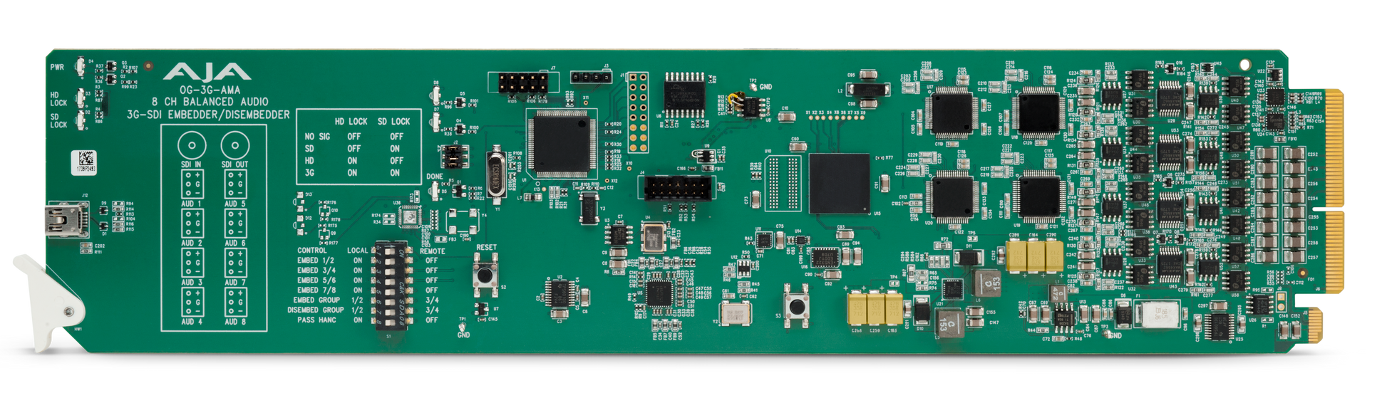 openGear 3G-SDI Analog Audio Embedder/Disembedder Front 