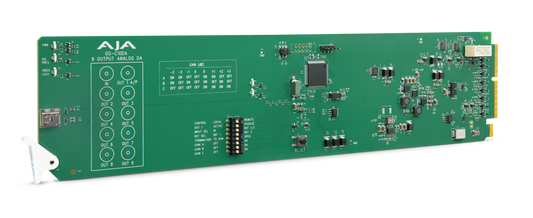 AJA Analog Video 1x9 openGear Amplifier Front Angled