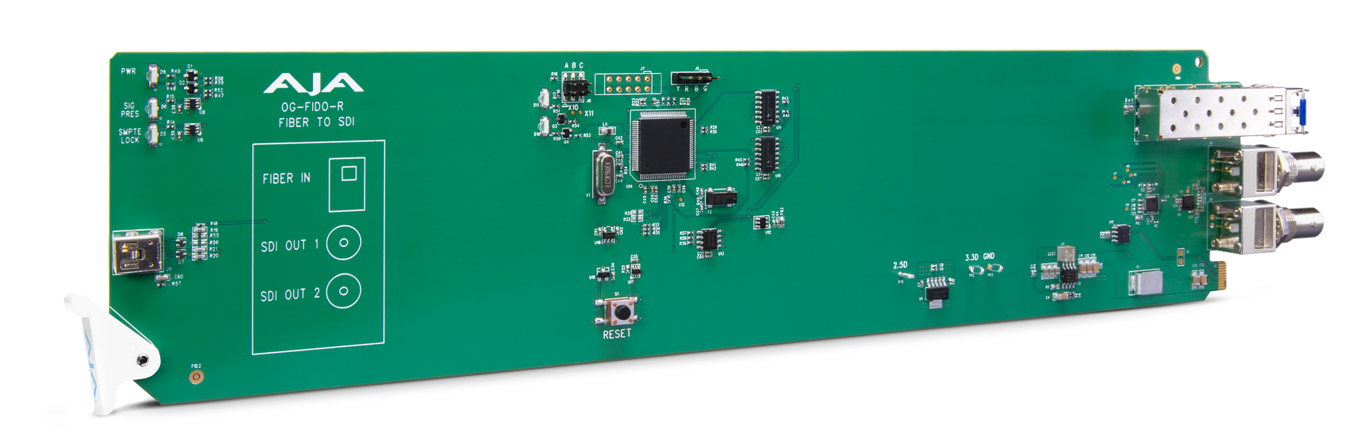 AJA openGear Single Mode LC Fiber to 3G-SDI Receiver