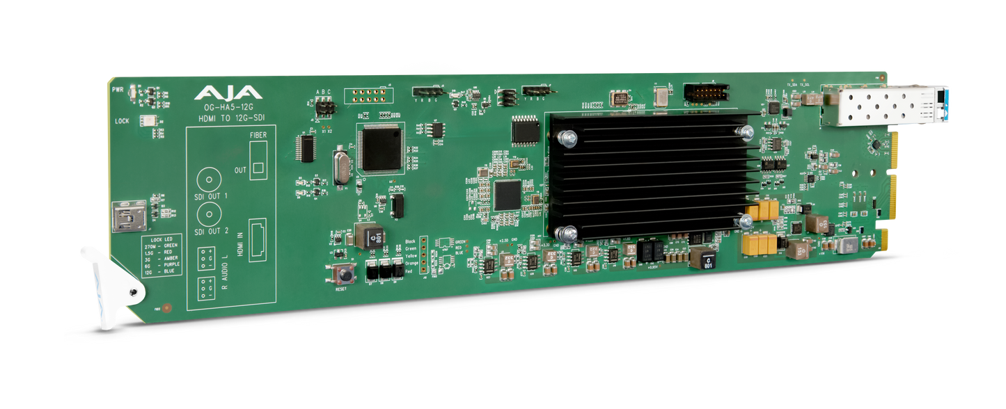 AJA openGear HDMI 2.0 to 12G-SDI Converter Front