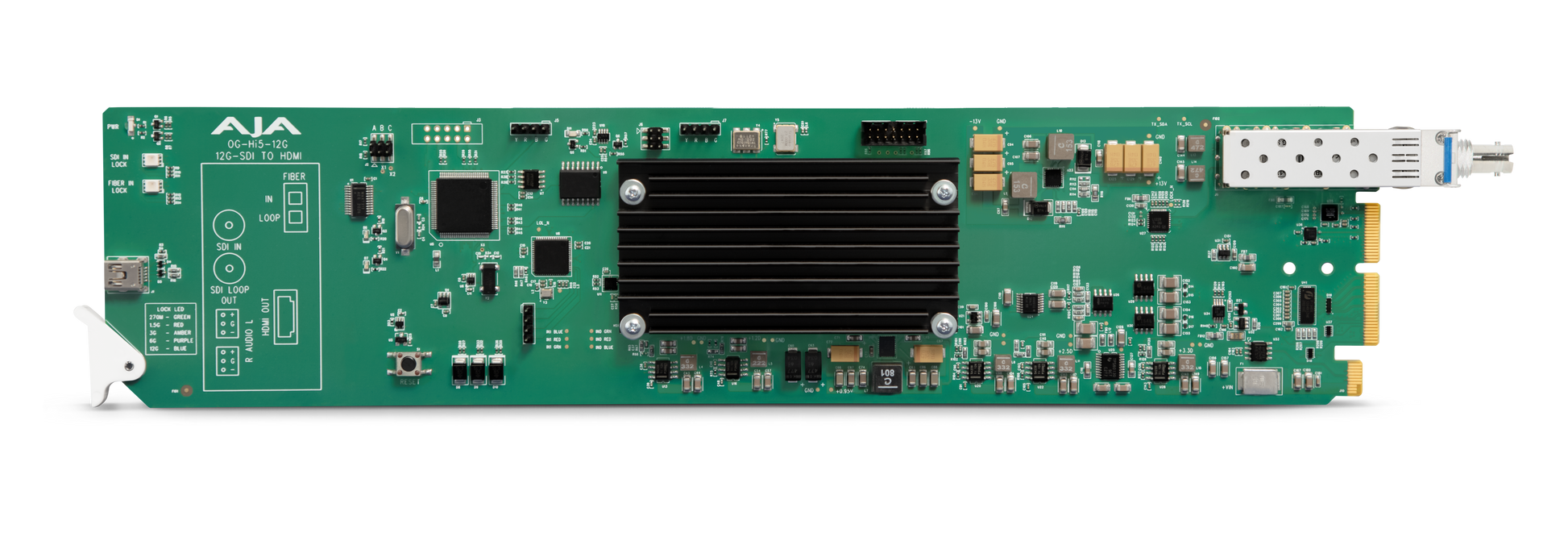 AJA 12G-SDI to HDMI ST Fiber Receiver Front