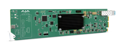 AJA 12G-SDI to HDMI 2.0 Conversion with LC Fiber Transceiver Diagonal 