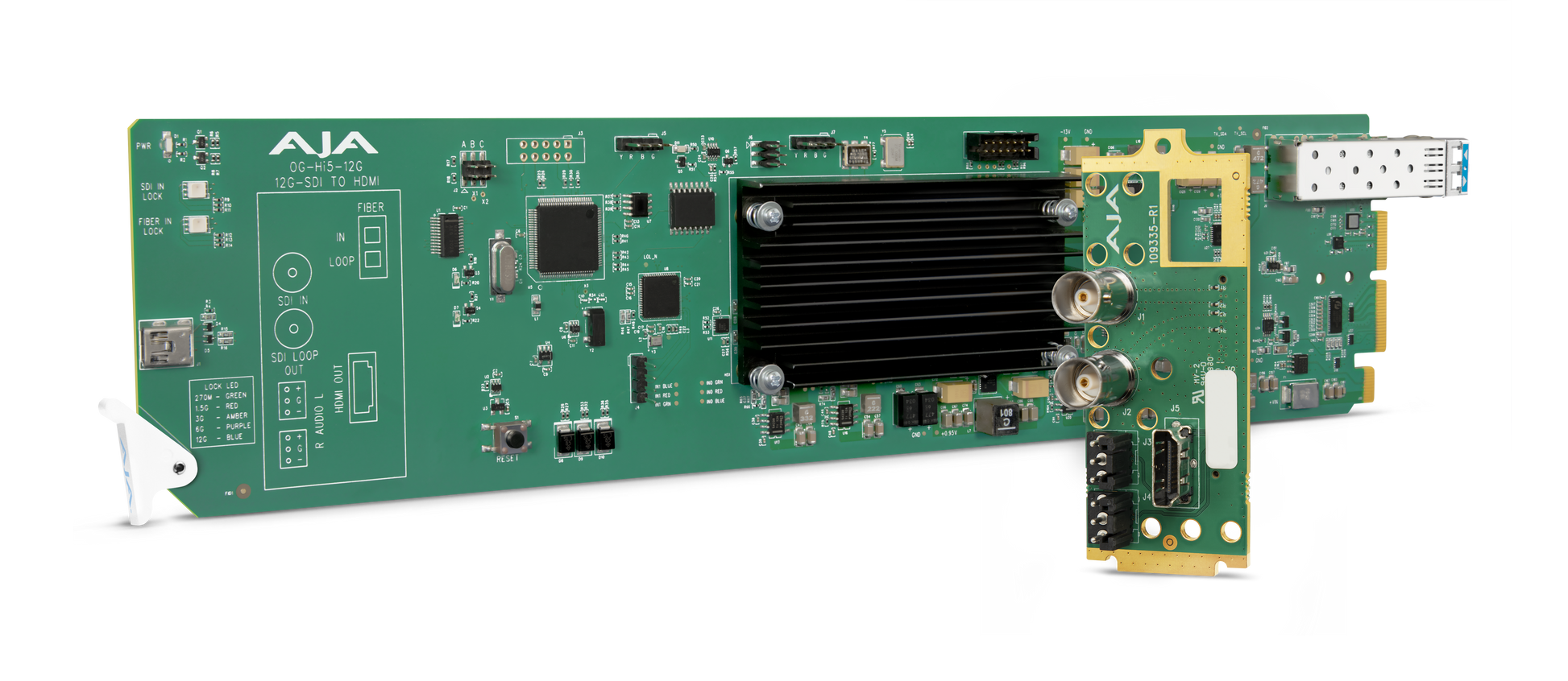 AJA 12G-SDI to HDMI 2.0 Conversion with LC Fiber Transceiver