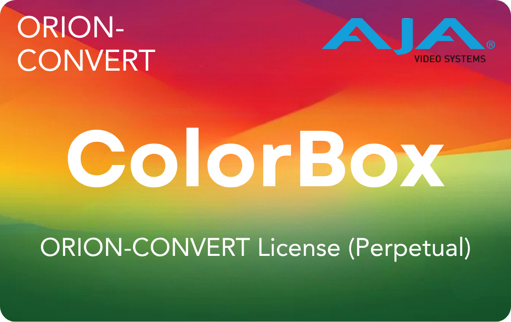 AJA ORION-CONVERT Perpetual License for ColorBox HDR to SDR Conversion