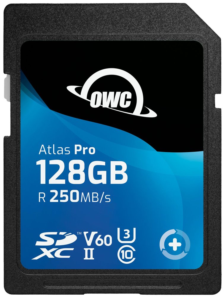 OWC 128GB Atlas Pro SDXC V60 UHS-II Memory Card