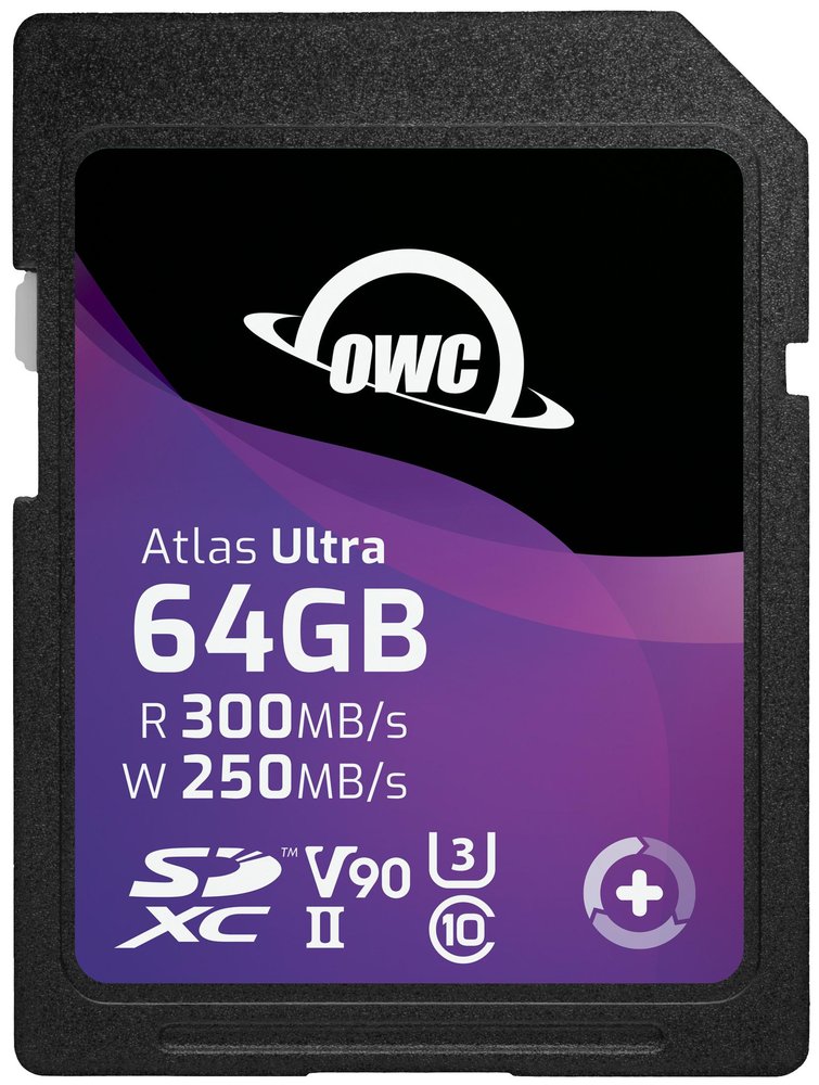 OWC 64GB Atlas Ultra SDXC V90 UHS-II Memory Card