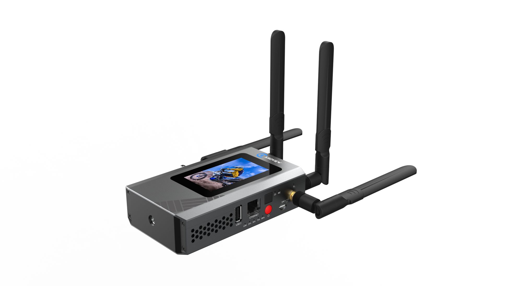 Kiloview P3 Mini Angled View With Antenna Display