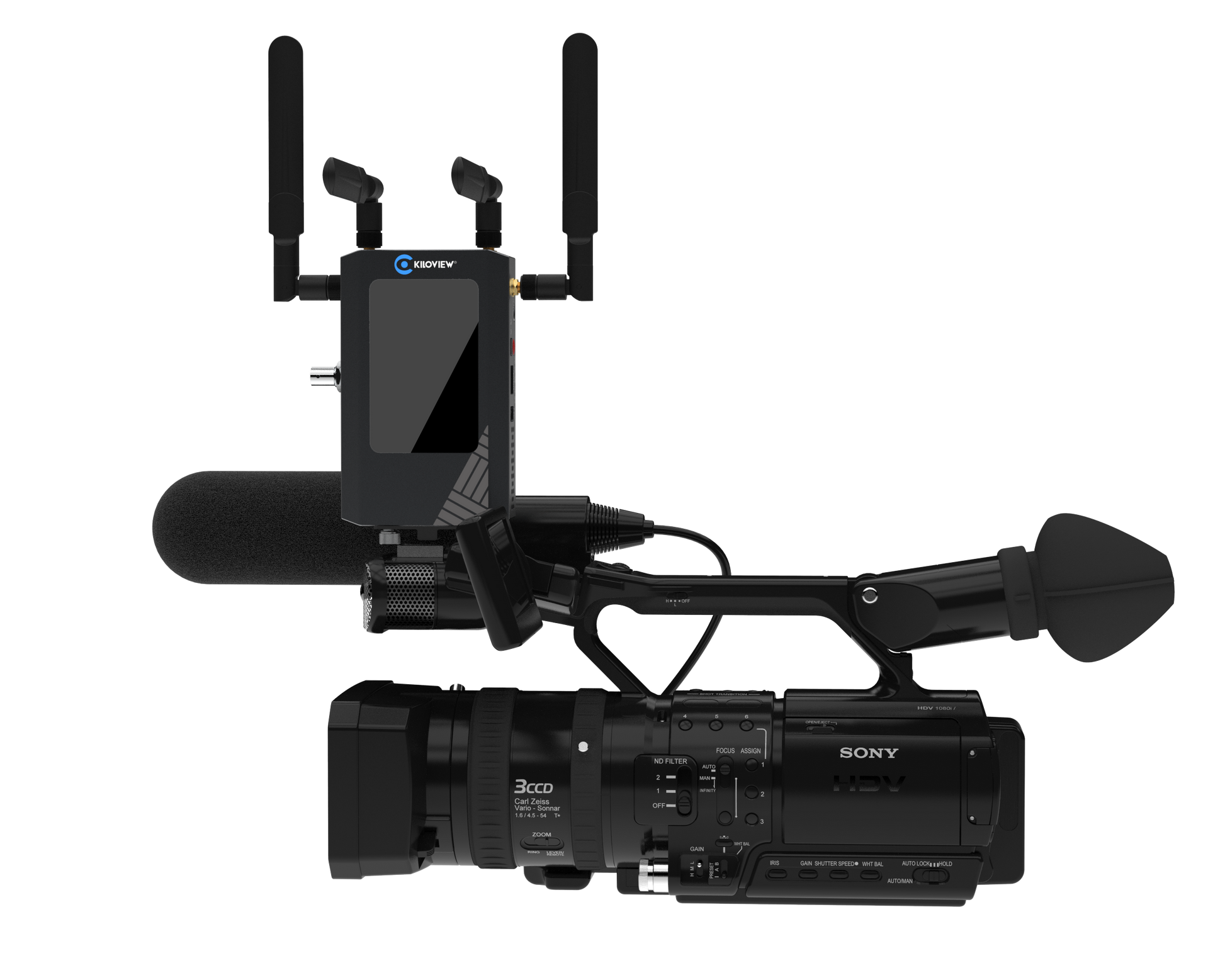 Kiloview P3 Mini 4G Wireless Bonding Encoder Vertically Mounted