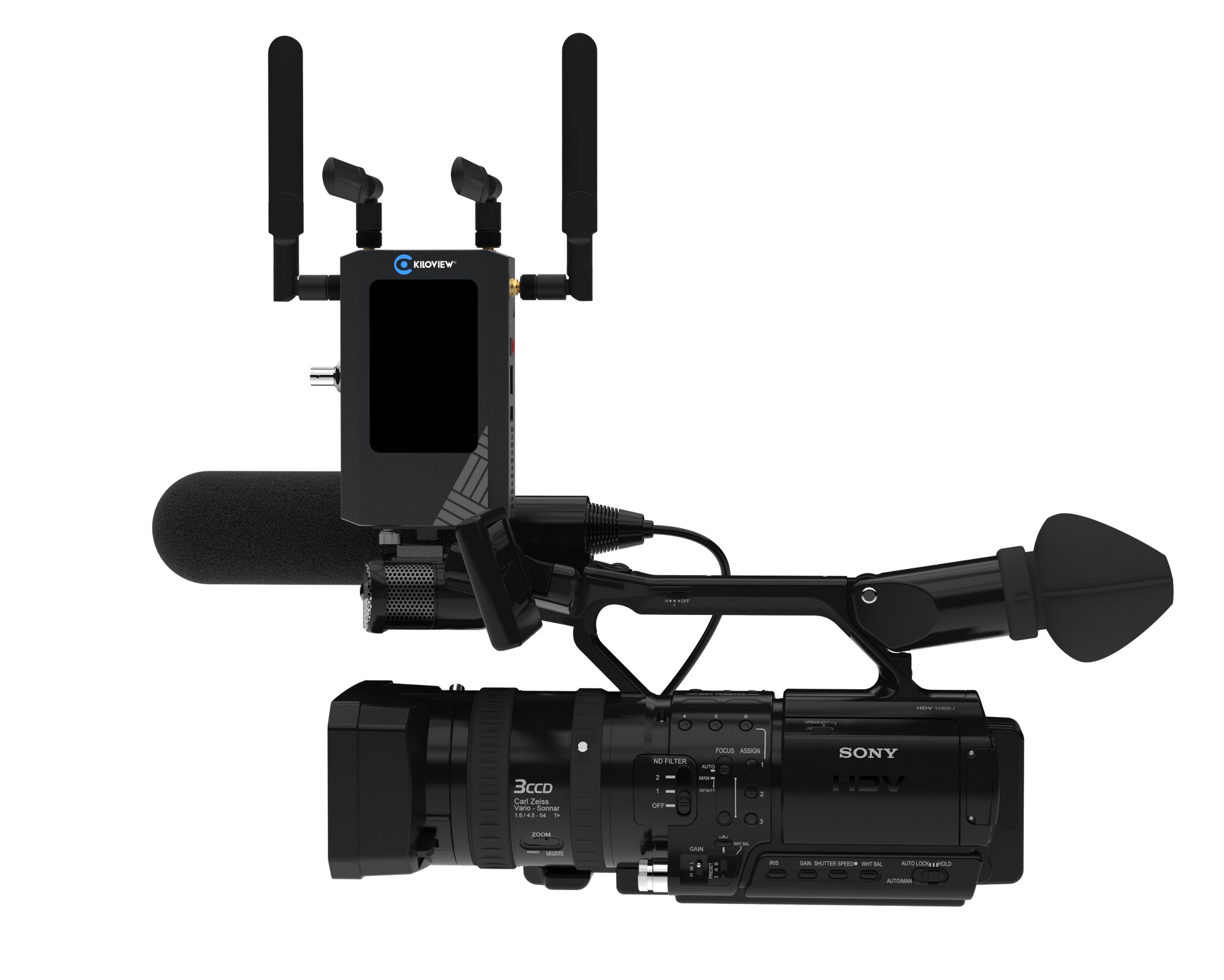 Kiloview P3 Mini 4G Wireless Bonding Encoder Vertically Mounted 