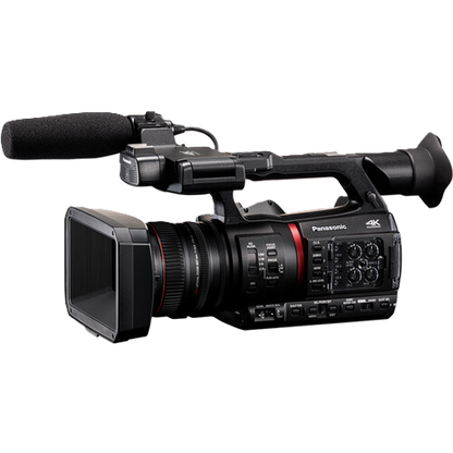 Panasonic video camera on a white background