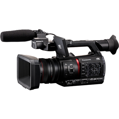 Panasonic video camera on a white background