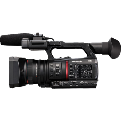 Panasonic video camera on a white background