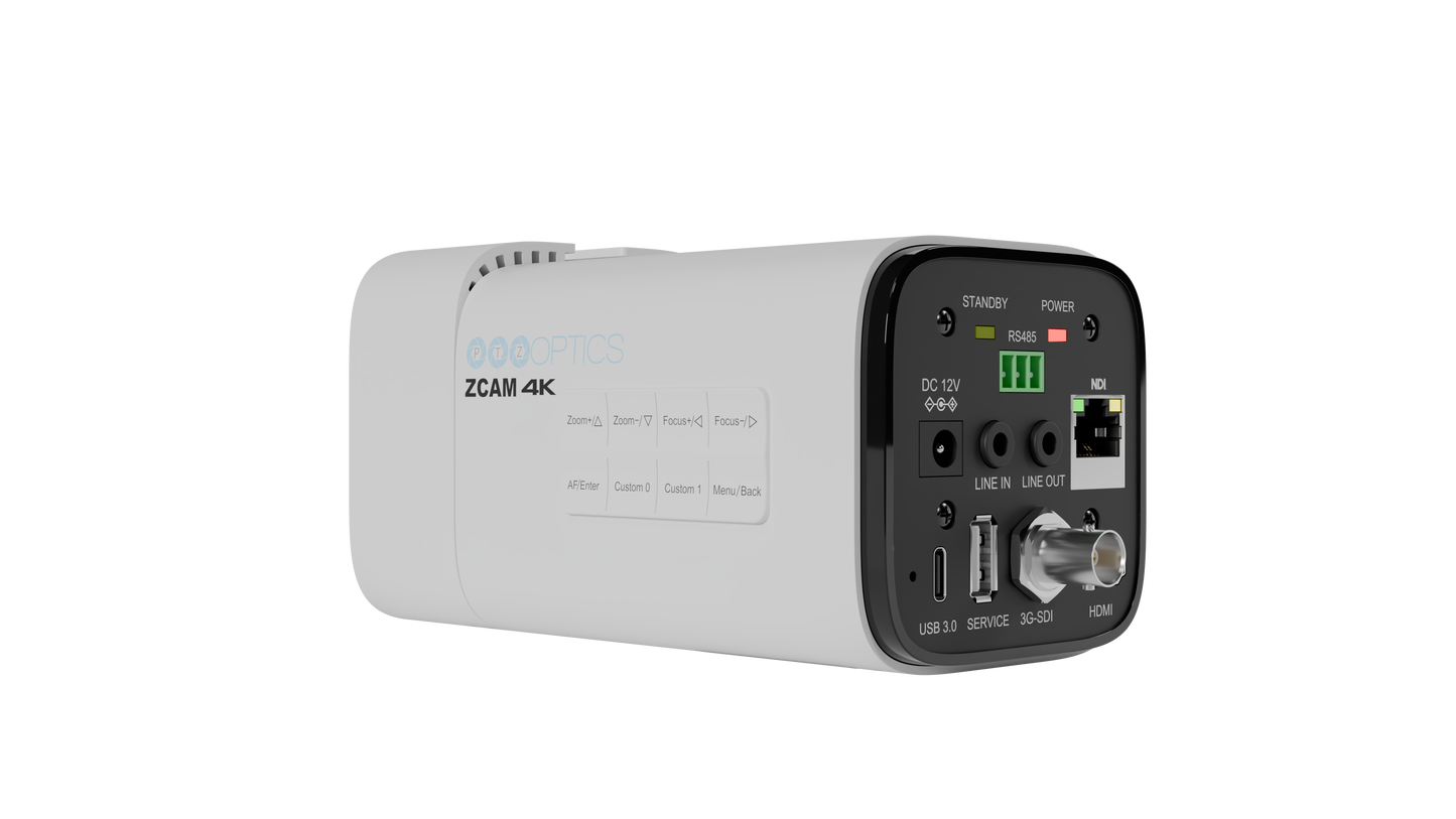 PTZOptics Studio 4K 12x Zoom Box Camera (White)