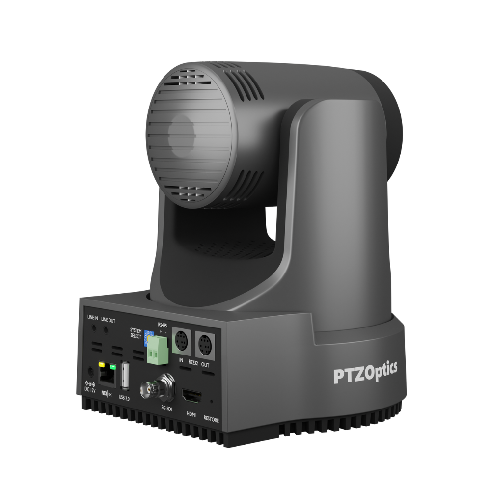 PTZOptics Move 4K 20X NDI|HX PTZ Camera - Gray