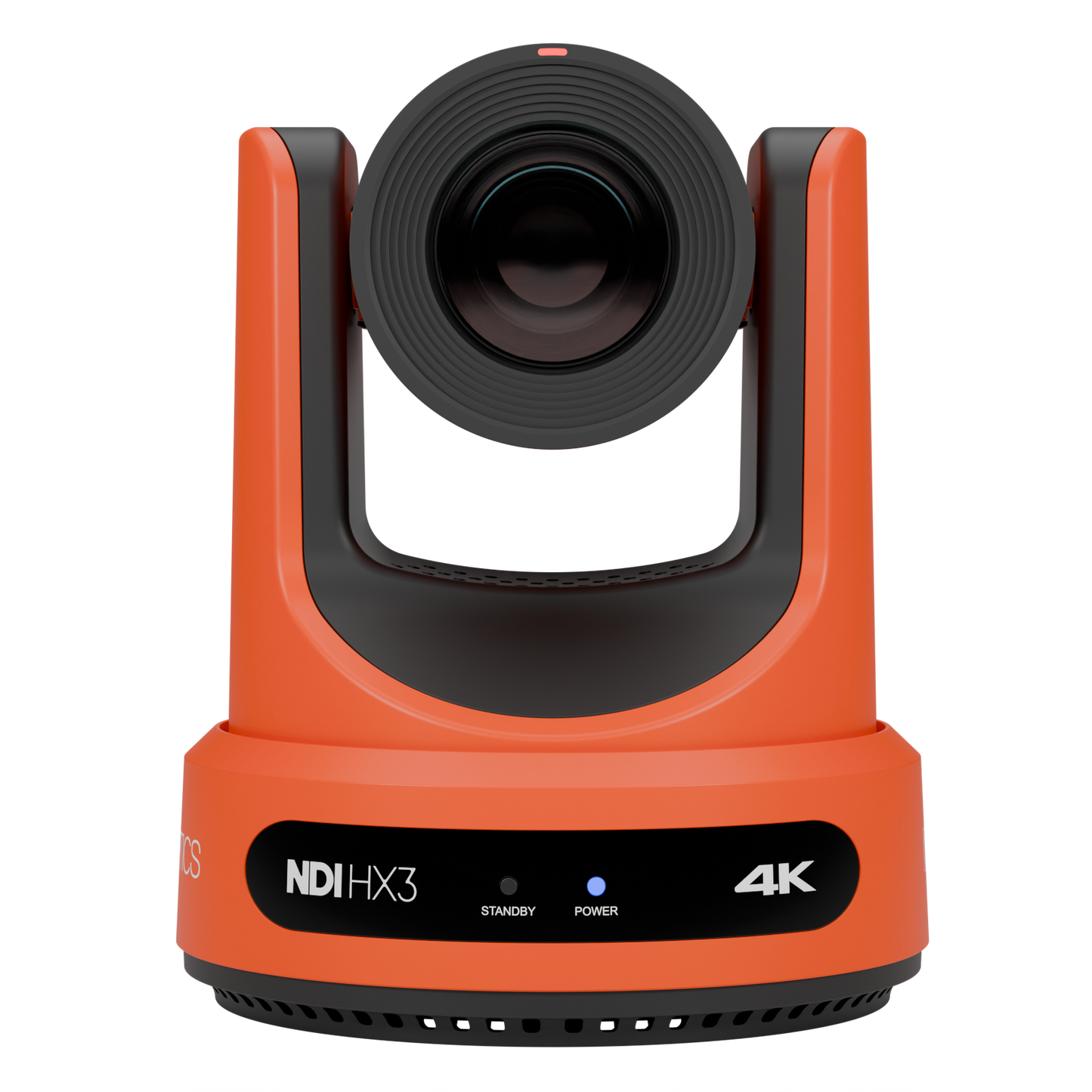 PTZOptics Move 4K 20X NDI|HX PTZ Camera - Red Front Lens View