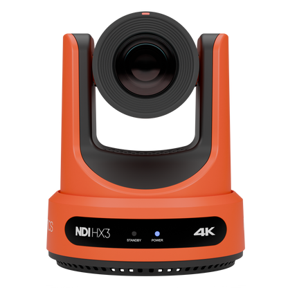 PTZOptics Move 4K 20X NDI|HX PTZ Camera - Red Front Lens View