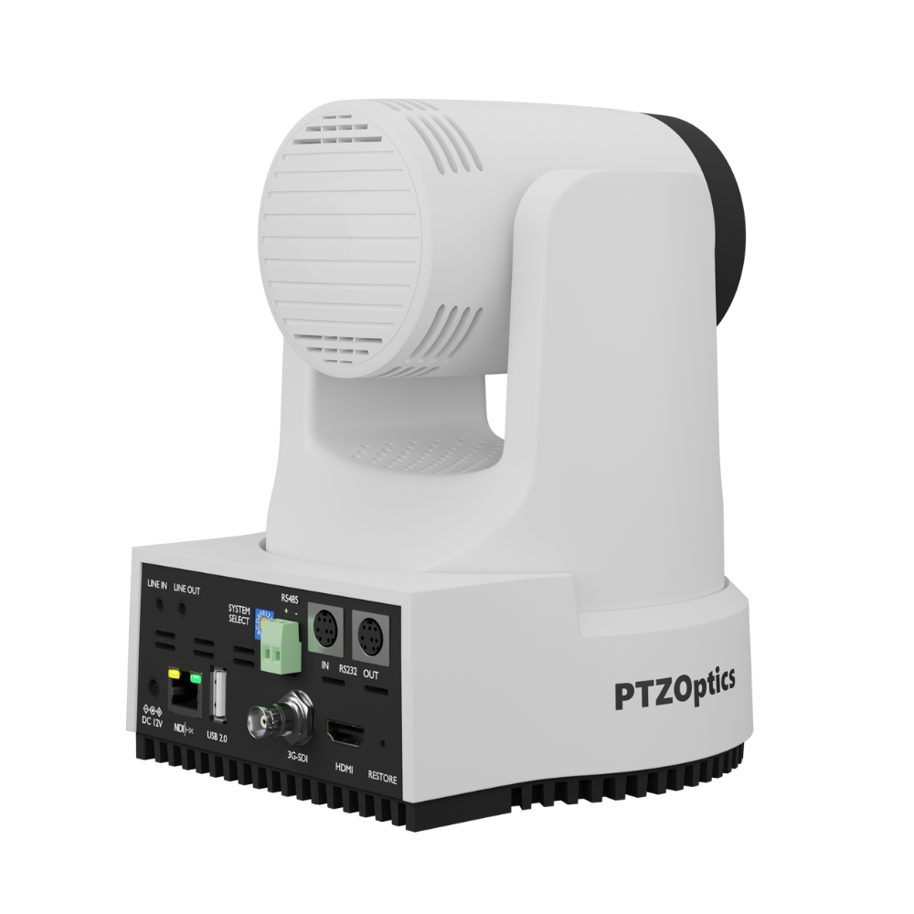 PTZOptics Move 4K 20X NDI|HX PTZ Camera- White