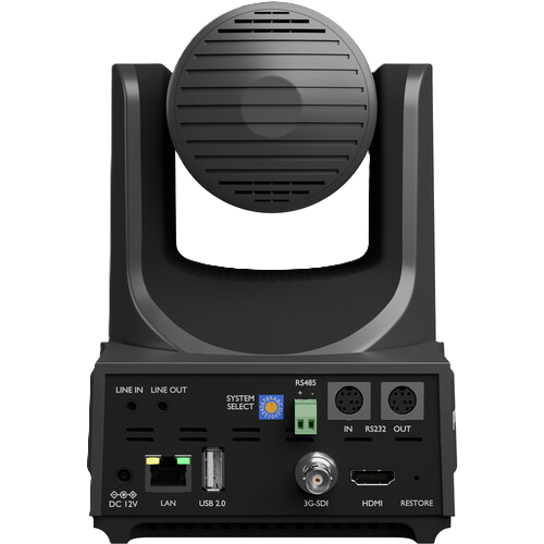 PTZOptics Link 4K PTZ Camera TAA Compliant (Gray) Back Rear Ports Inputs