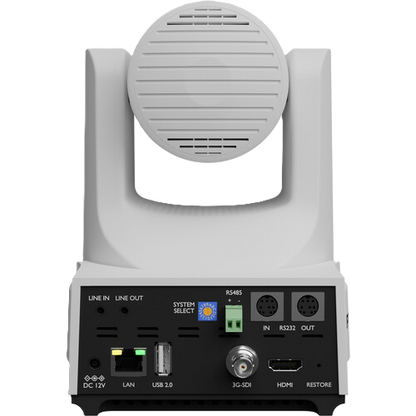 PTZOptics Link 4K PTZ Camera TAA Compliant (White) Back Rear Ports Inputs