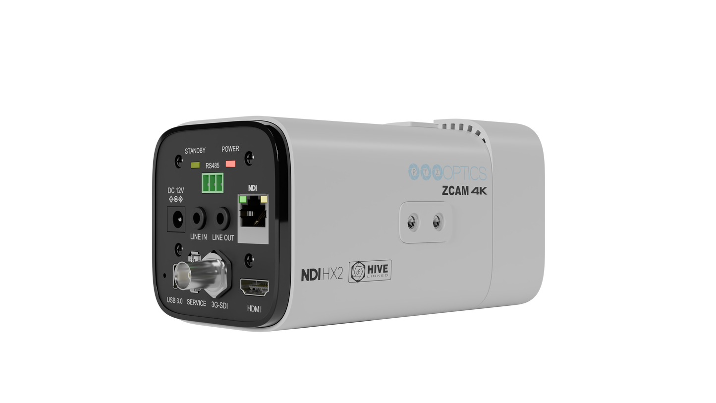 PTZOptics Studio 4K 20x Zoom Box Camera (White)