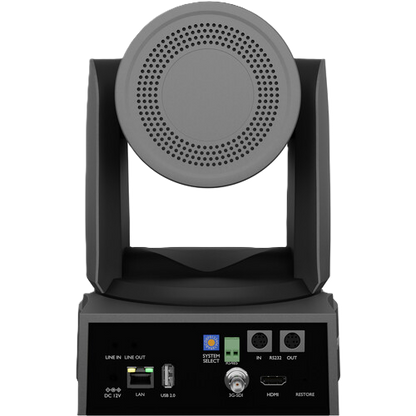 PTZOptics Link 4K 30X PTZ Camera TAA Compliant (Gray) Back Rear Ports Inputs