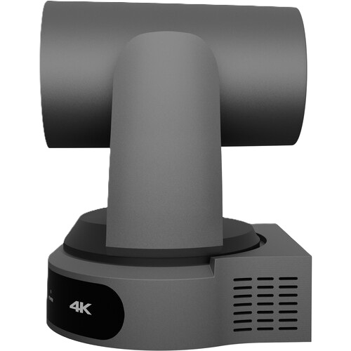 Gray video conference camera on a white background