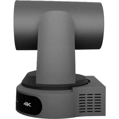Gray video conference camera on a white background