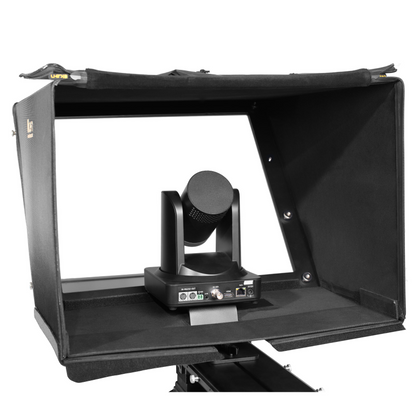 IKAN 19″ 4:3 PTZ Teleprompter, Motorized Pedestal, & Dolly Turnkey