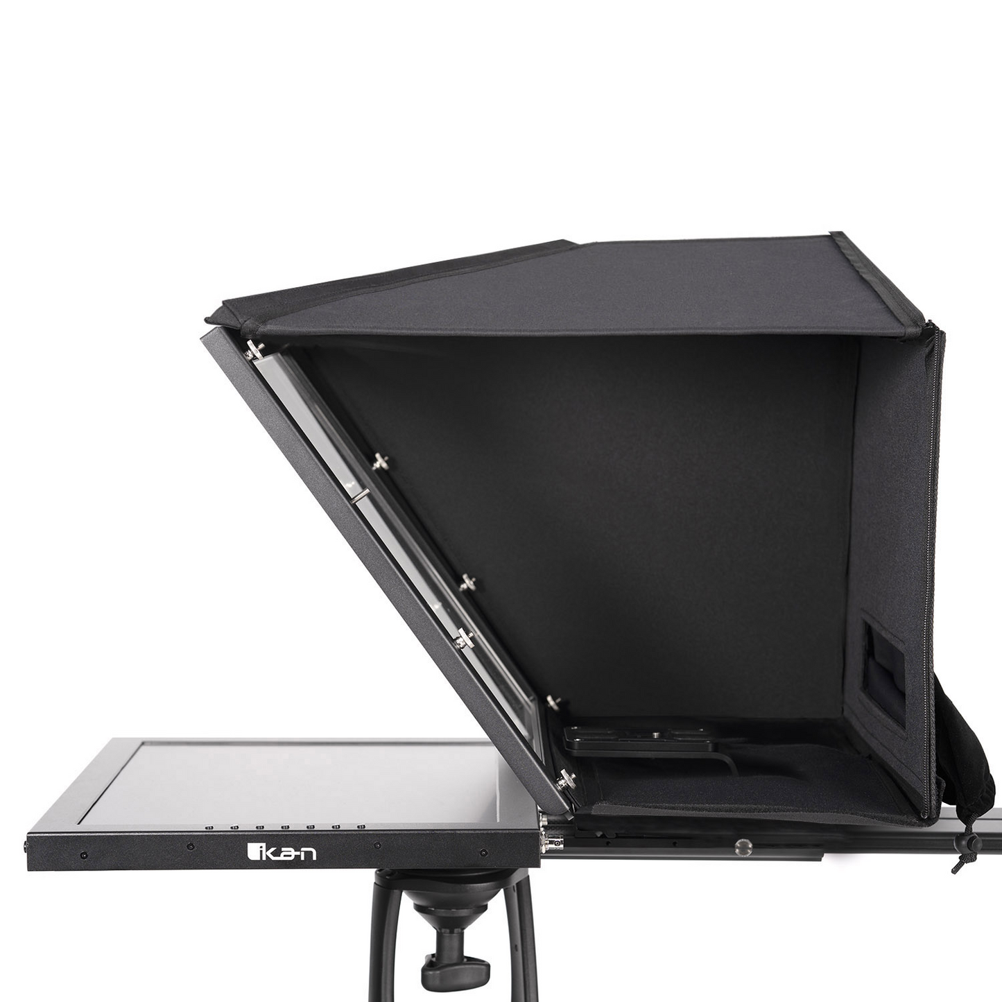 IKAN 19″ 4:3 PTZ Teleprompter, Motorized Pedestal, & Dolly Turnkey