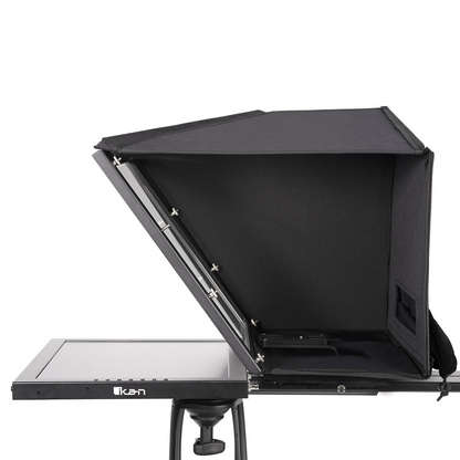 IKAN 19″ 4:3 PTZ Teleprompter, Motorized Pedestal, & Dolly Turnkey