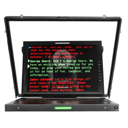 iKan Professional 19 in. High Bright PTZ Teleprompter w/ Widescreen Tally SDI Monitor