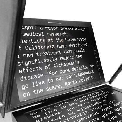 iKan Professional 19 in. High Bright PTZ Teleprompter w/ Widescreen Tally SDI Monitor