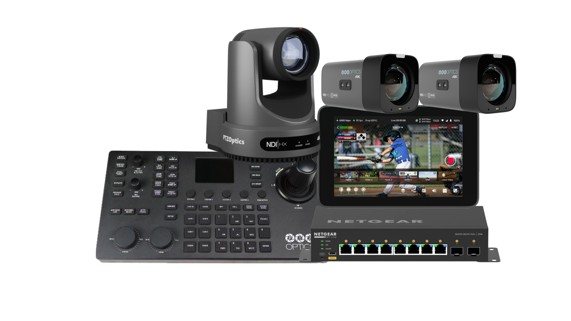 PTZOptics, YoloBox Ultra, and Netgear Sports Bundle