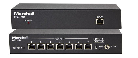 Marshall RS232/RS485 Home Run Splitter (1-7) with Amplifier