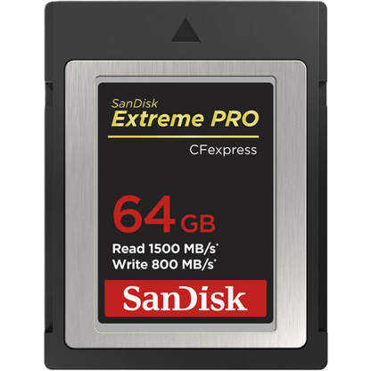 SanDisk Extreme Pro CFexpress Card Type B - 64GB Front View