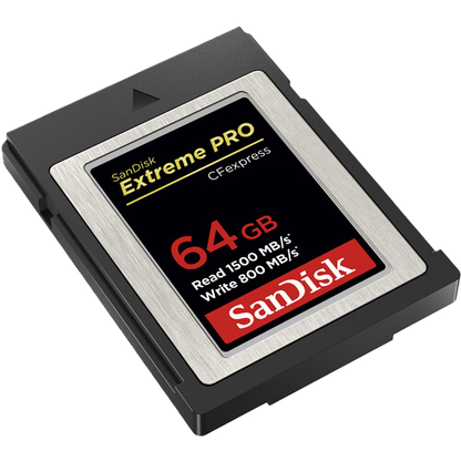 SanDisk Extreme Pro CFexpress Card Type B - 64GB Left Angle